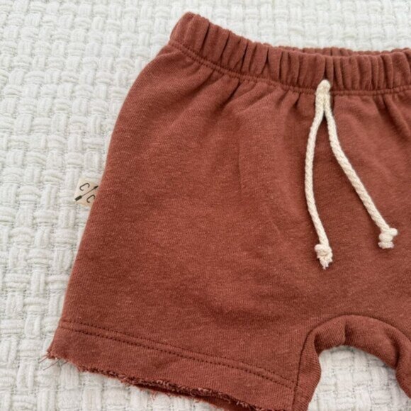 Childhoods Brown Raw Trim Shorts - Picture 2 of 7
